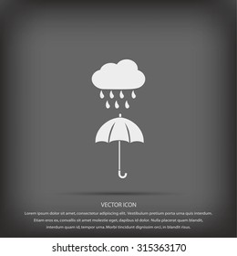 cloud and umbrella icon
