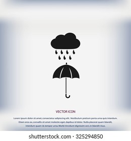 cloud and umbrella icon