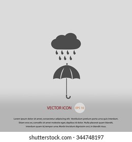 cloud and umbrella icon