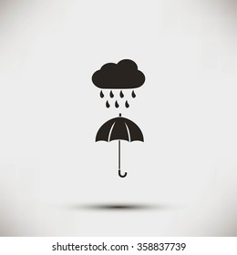 cloud and umbrella icon