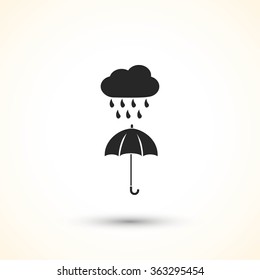 cloud and umbrella icon