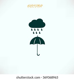 cloud and umbrella icon