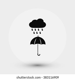 cloud and umbrella icon