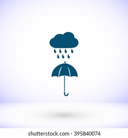 cloud and umbrella icon