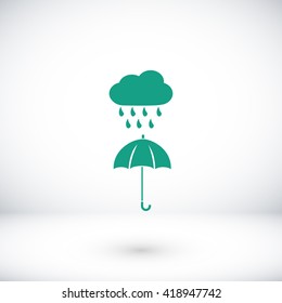 cloud and umbrella icon