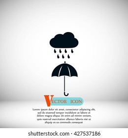 cloud and umbrella icon