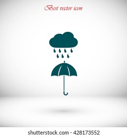 cloud and umbrella icon