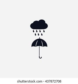 cloud and umbrella icon