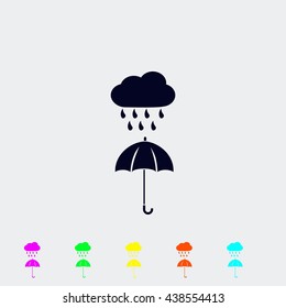 cloud and umbrella icon