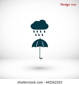 cloud and umbrella icon
