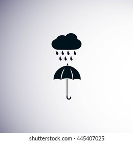 cloud and umbrella icon