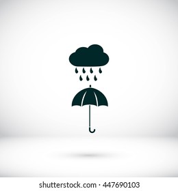 cloud and umbrella icon