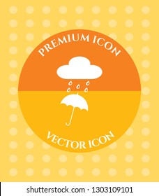 Cloud & Umbrella Icon for Web. Application, Software & Graphic Design.