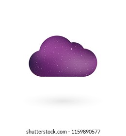 Cloud with universe texture. Vector illustration