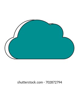 Cloud unlocked padlock