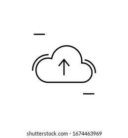 Cloud, up, arrow, networking icon. Simple line, outline vector elements of storage and cloud icons for ui and ux, website or mobile application