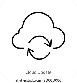 Cloud Update And Refresh icon Concept