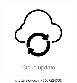 Cloud Update and sync icon concept