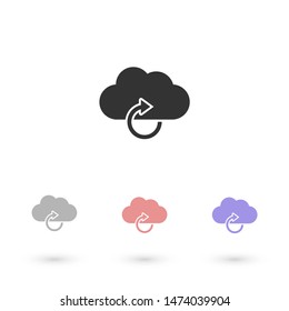 cloud update vector. Illustration design.