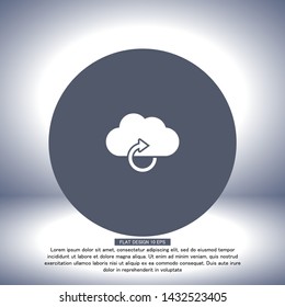 cloud update vector . Lorem Ipsum Illustration design