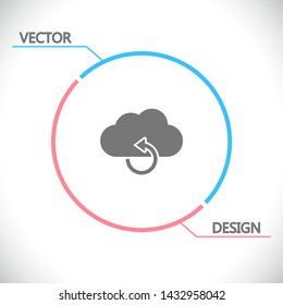 cloud update vector . Lorem Ipsum Illustration design