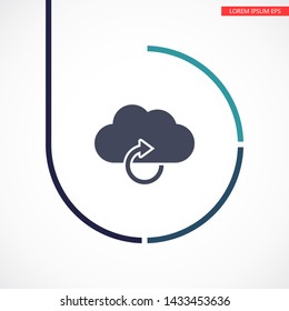cloud update vector . Lorem Ipsum Illustration design