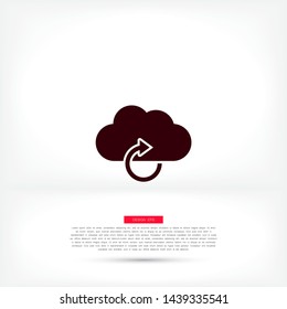 cloud update vector . Lorem Ipsum Illustration design