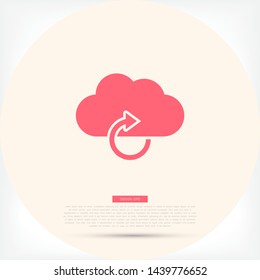 cloud update vector . Lorem Ipsum Illustration design