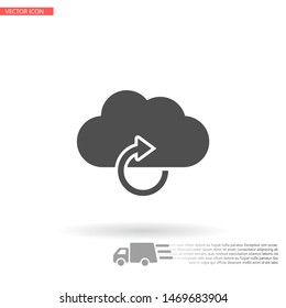 cloud update vector . Lorem Ipsum Illustration design