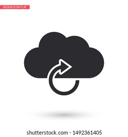 cloud update vector . Lorem Ipsum Illustration design