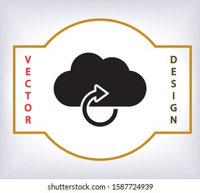 cloud update vector . Lorem Ipsum Illustration design