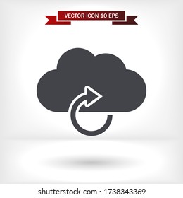 cloud update vector . Lorem Ipsum Illustration design