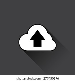 Cloud upload application web icon