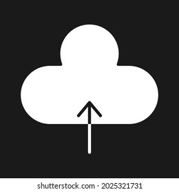 Cloud, upload, up arrow icon vector image. Can also be used for network and data sharing. Suitable for use on web apps, mobile apps and print media.