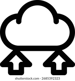 Carregamento na Nuvem, Ícone de Estrutura de Tópicos de Backup