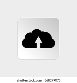cloud Upload  - black vector icon