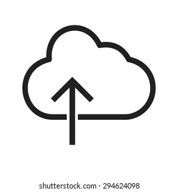 Cloud, upload, data icon vector image. Can also be used for phone and communication. Suitable for use on web apps, mobile apps and print media.