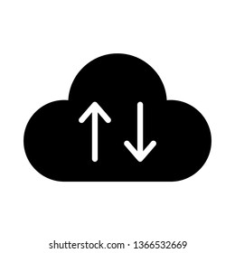 cloud upload download glyph icon