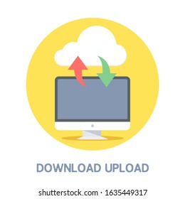 Cloud Upload and Download Icon