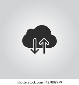 Cloud upload and download icon