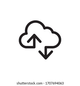 Cloud Upload Download Icon In Trendy  Design Vector Eps 10