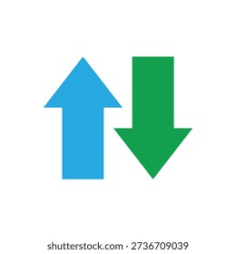 Cloud upload and download icons symbolizing data transfer and cloud storage services. Element of web icon for mobile concept and web apps. Glyph financial presentation icon can be used for web and mobile.