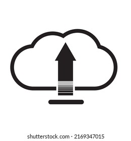 Cloud Upload, download and refresh, outline icon for technology