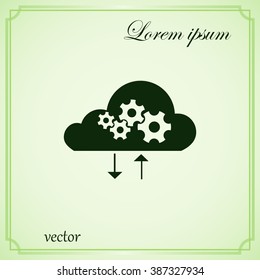 cloud upload download settings, icon