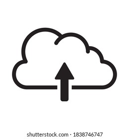 Cloud Upload File Storage Icon Vector Illustration Design