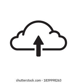 Cloud Upload File Storage Icon Vector Illustration Design