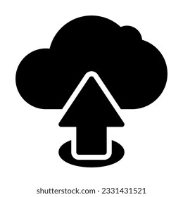 cloud upload glyph icon. Perfect for Graphic Design, Mobile, UI, and Web Masterpieces