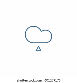 Cloud upload icon. Add to cloud sign vector