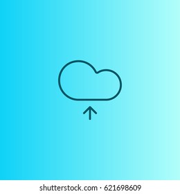 Cloud upload icon. Add to cloud sign vector