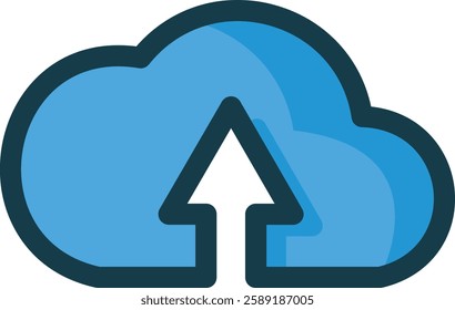 Cloud Upload Icon adobe illustrator